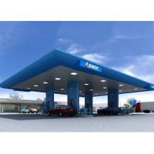 Prefabricated Steel Gas Station Construction Costs Petrol Station Canopy for Sale